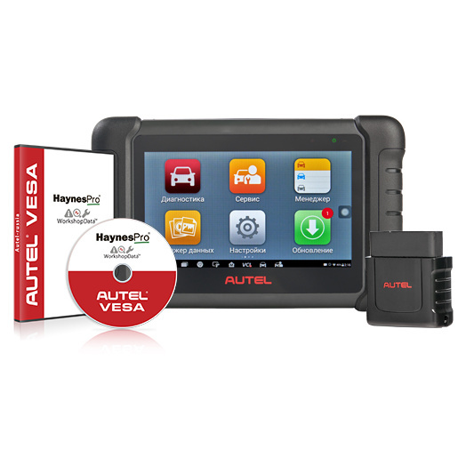 Диагностический сканер Autel MaxiDas DS808BT, Haynes Tech Basic, российская версия