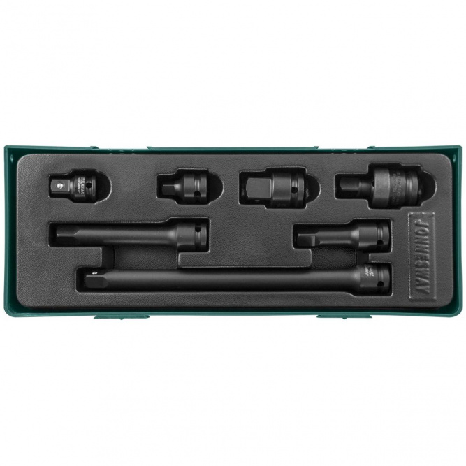 Комплект аксессуаров JONNESWAY S03A401SP для ударных головок 1/2&amp;quot;DR, 7 предметов (ложемент)