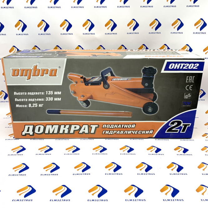 Домкрат подкатной OMBRA OHT202, 2 тонны, 135-330 мм