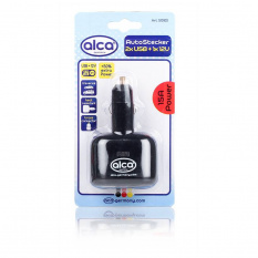 Разветвитель прикуривателя Alca (1 + 2 USB)
