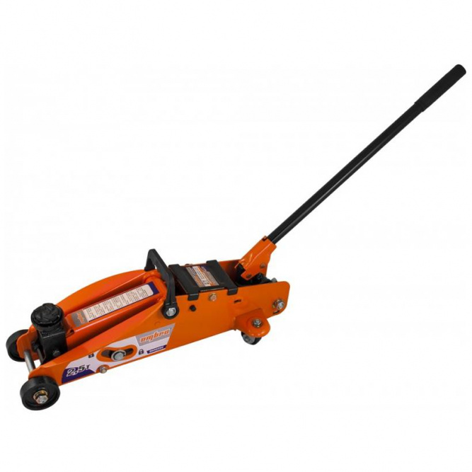 Домкрат подкатной с фиксатором OMBRA OHT225C в кейсе, 2.5 тонны, 140-387 мм