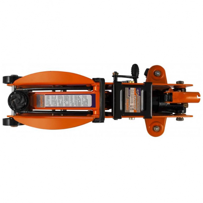 Домкрат подкатной с фиксатором OMBRA OHT225C в кейсе, 2.5 тонны, 140-387 мм
